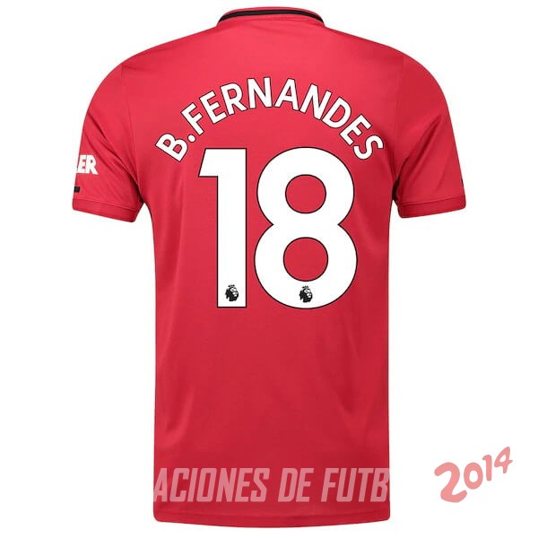 B. Fernandes Camiseta Del Manchester United Primera 2019/2020